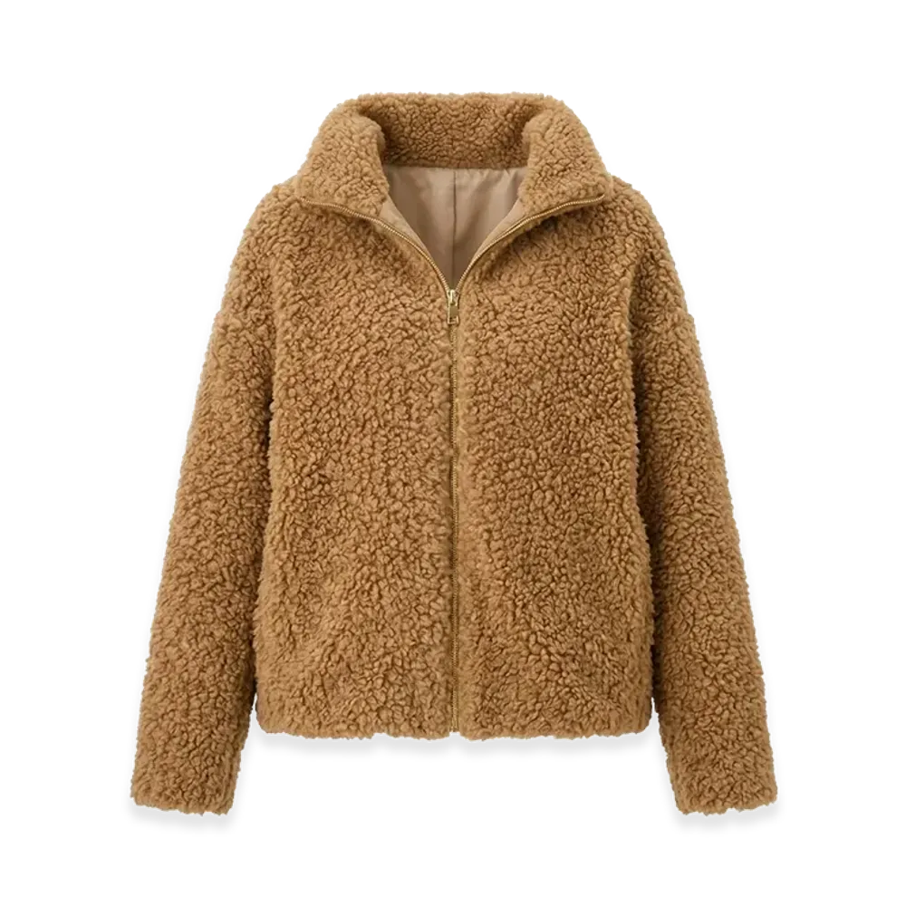 Max Mara Studio Women's Oggetti High Neck Zip Cardigan "Brown"