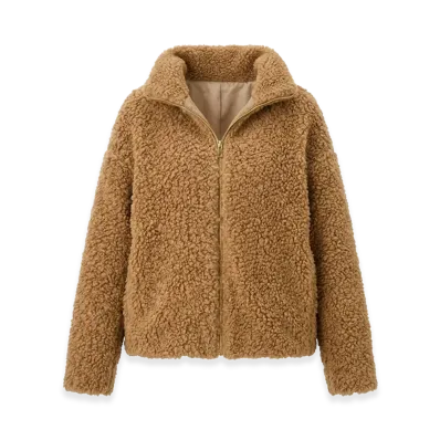 Max Mara Studio Women's Oggetti High Neck Zip Cardigan "Brown"