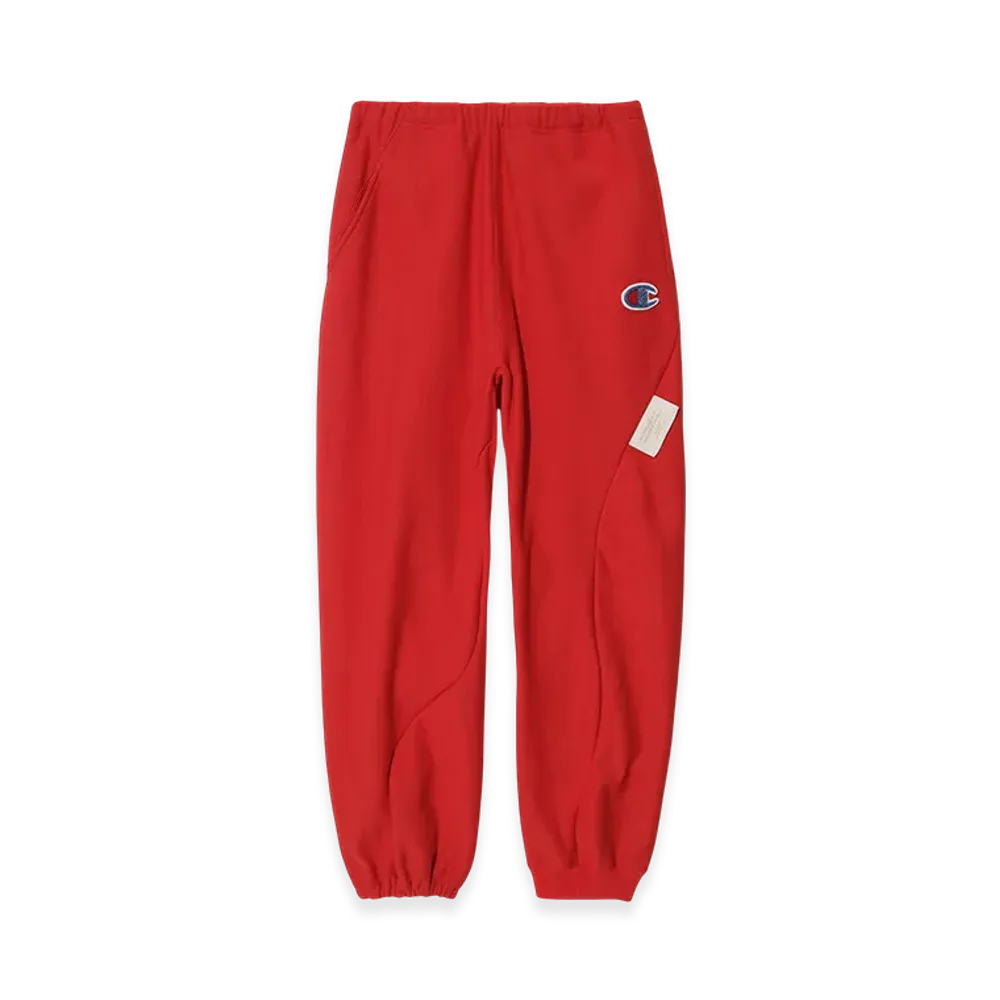 UNDERCOVER x Champion Cotton Polyester Fleece Lined Sweatpants "Red"