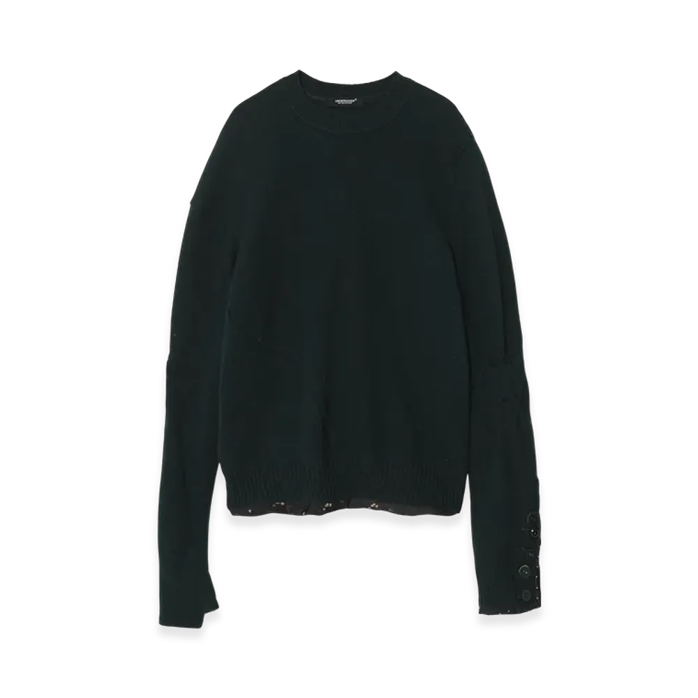 UNDERCOVER Angora Blend Wool Crewneck Knit "Green"