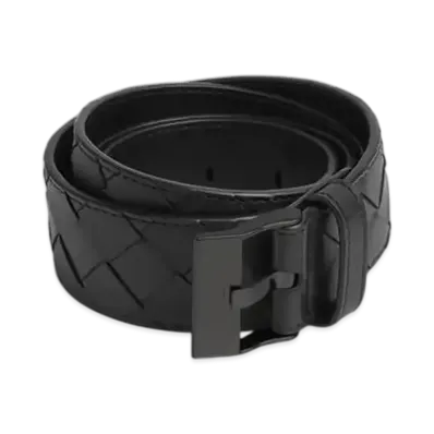 Bottega Veneta Watch Buckle Belt "Black/Nero Opaco"