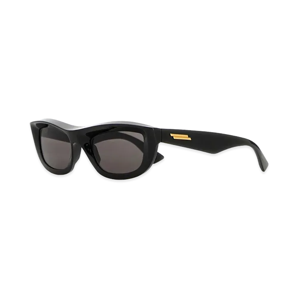 Bottega Veneta Acetate Sharp Sunglasses "Black"