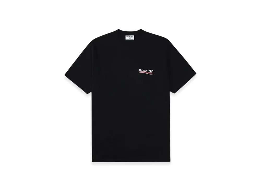 BALENCIAGA Political Campaign Oversized T-Shirt "Black"