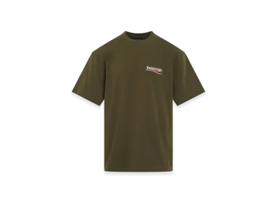 BALENCIAGA Women's Political Campaign Large Fit T-Shirt "Khaki"