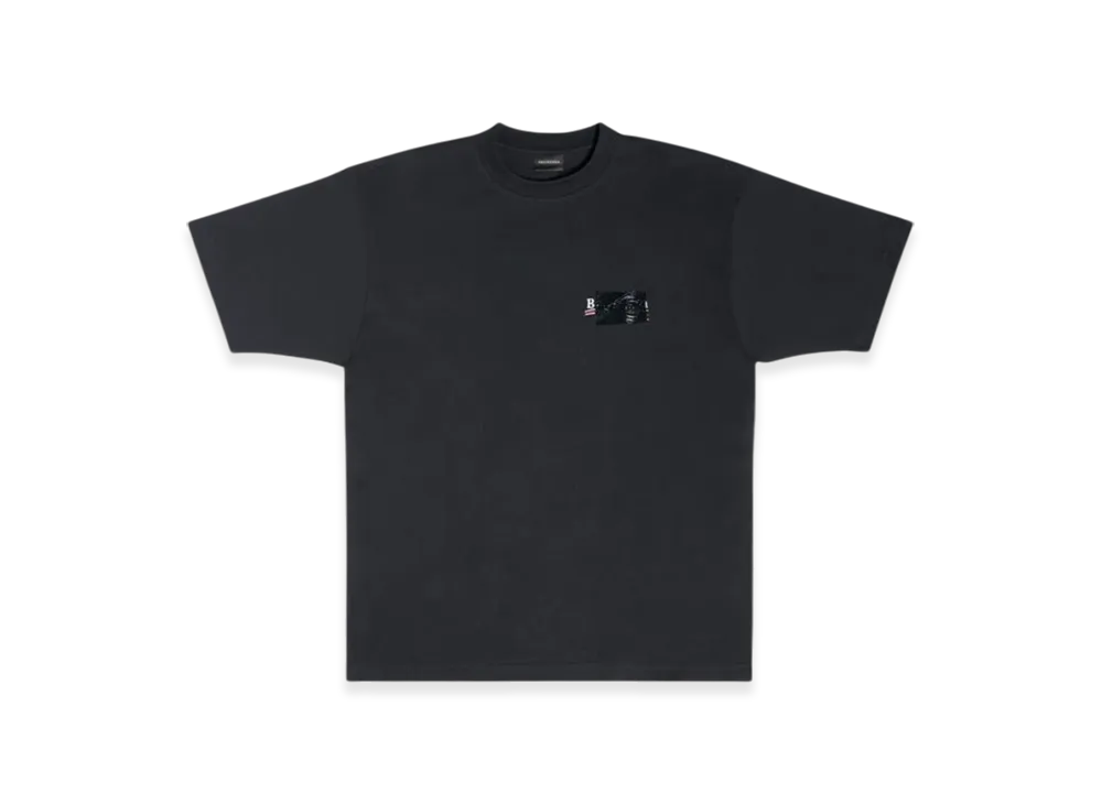 BALENCIAGA Women's Gaffer T-Shirt Large Fit "Black"