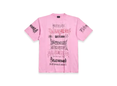 BALENCIAGA DIY Metal T-Shirt Large Fit in Pink "Red"