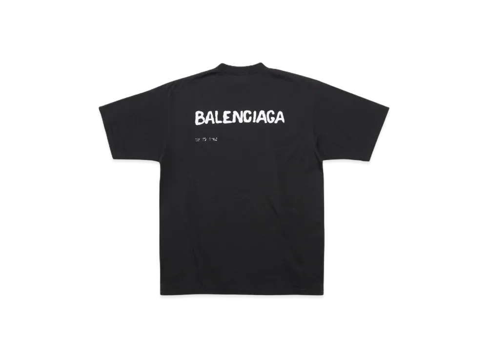 BALENCIAGA Hand Drawn T-shirt Large Fit "Black"