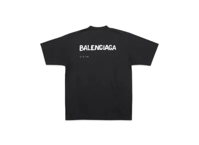 BALENCIAGA Hand Drawn T-shirt Large Fit "Black"