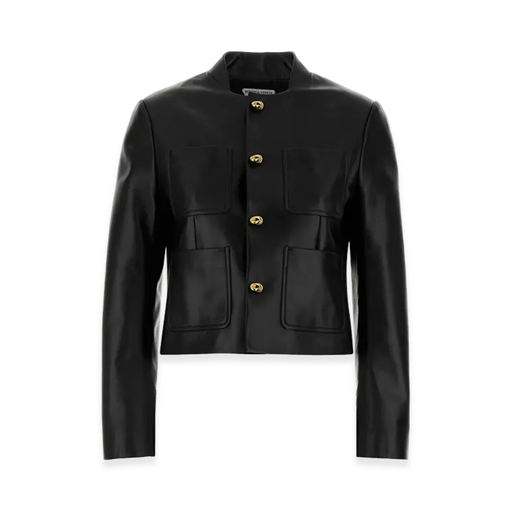 Bottega Veneta Women's Leather Jacket "Black"