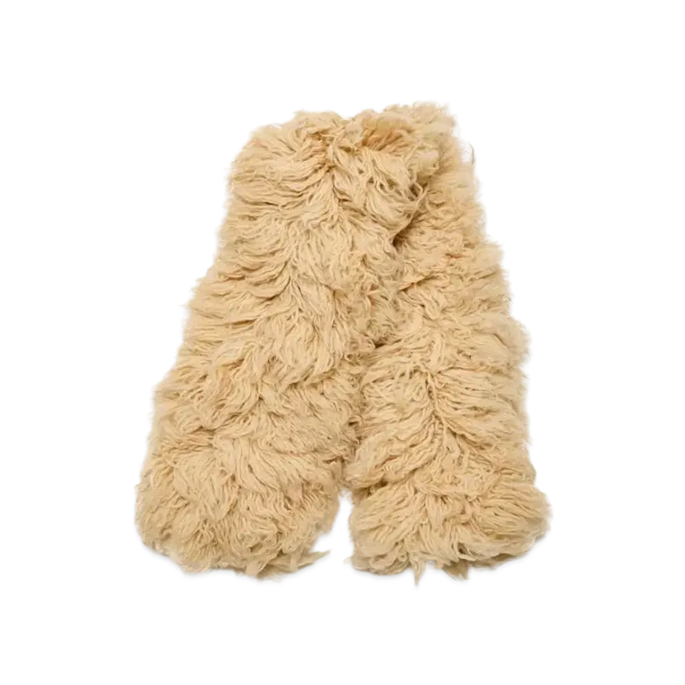 UNDERCOVER Mohair Blend Wool Fringe Scarf "Ivory"