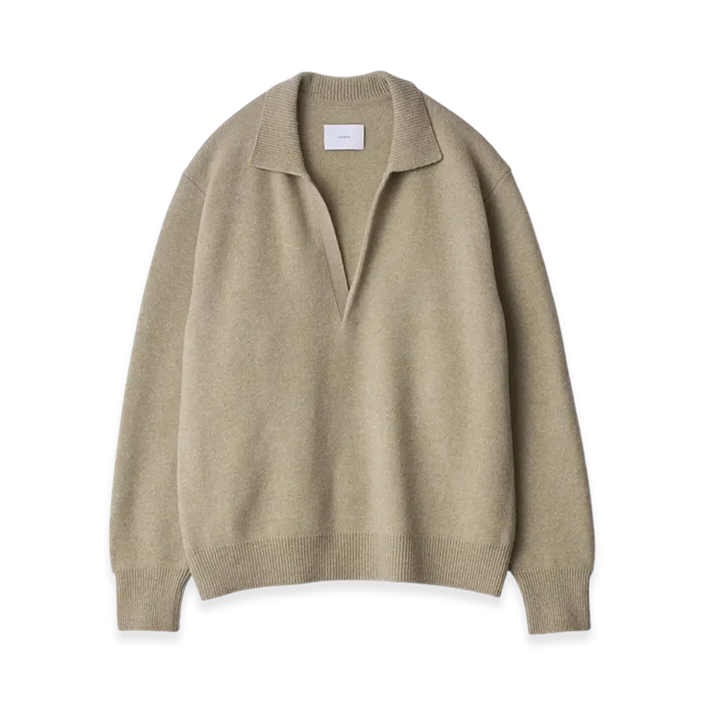 ssstein Extra Fine Wool Knit Skipper LS "L. Beige"