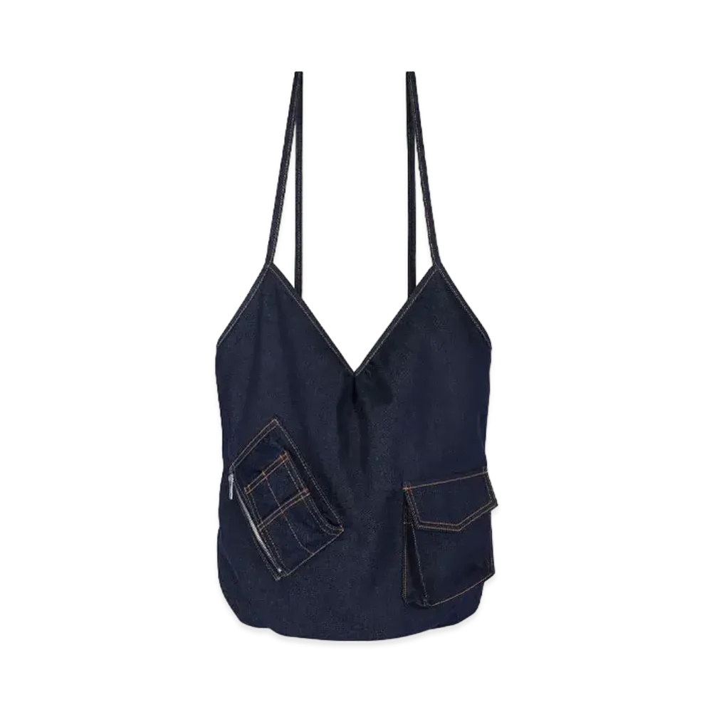 WE11DONE Pocket Touch Bag "Navy"