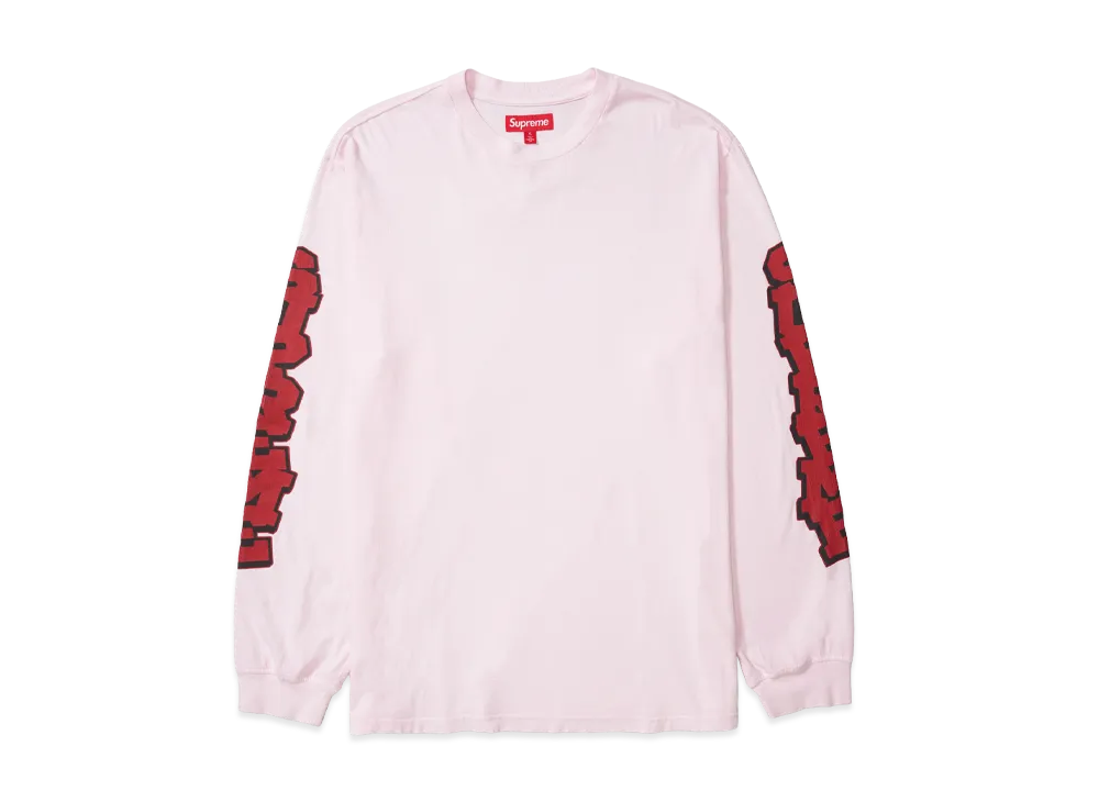 Supreme Cracked Sleeve L/S Top "Washed Pink"