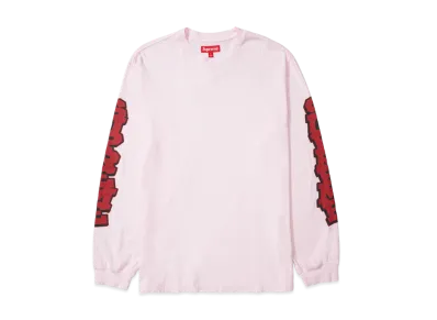 Supreme Cracked Sleeve L/S Top "Washed Pink"