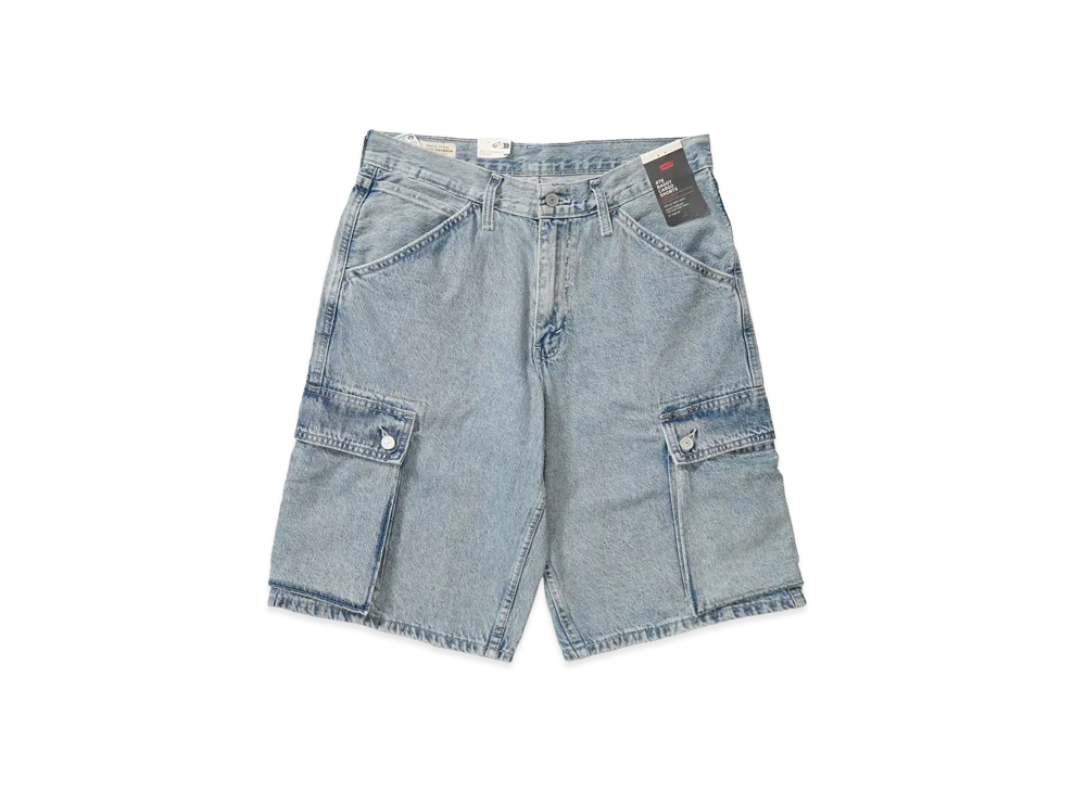 LEVI'S 478 BAGGY CARGO SHORTS "LIGHT INDIGO"