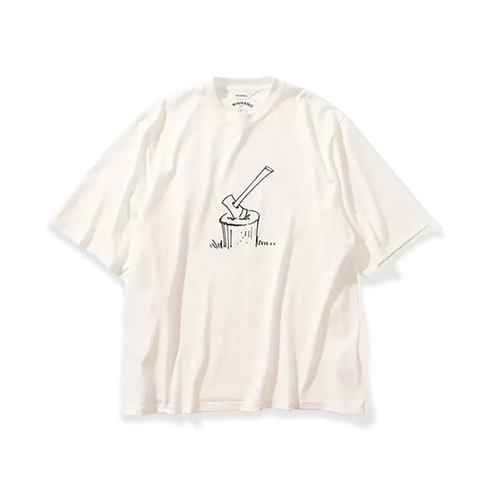MIN-NANO x DIGAWEL T-shirt2 Shining Tee "White"
