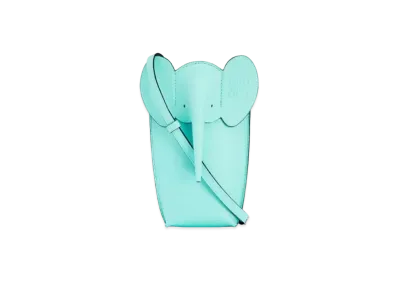 LOEWE Elephant Pocket In Classic Calfskin "Pacific Aqua"