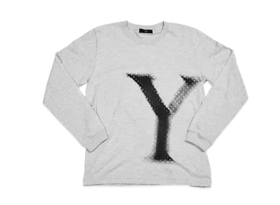 Yohji Yamamoto Y's -ONLINE EXCLUSIVE- Y's LOGO BIG LONG SLEEVE T- SHIRTS "Gray"