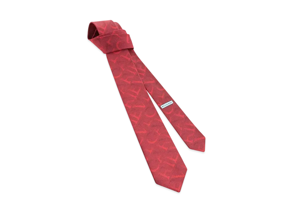 BVLGARI Logomania Tie "Red"