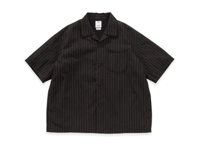 visvim Wallis Down Shirt Stripes S/S "Black"