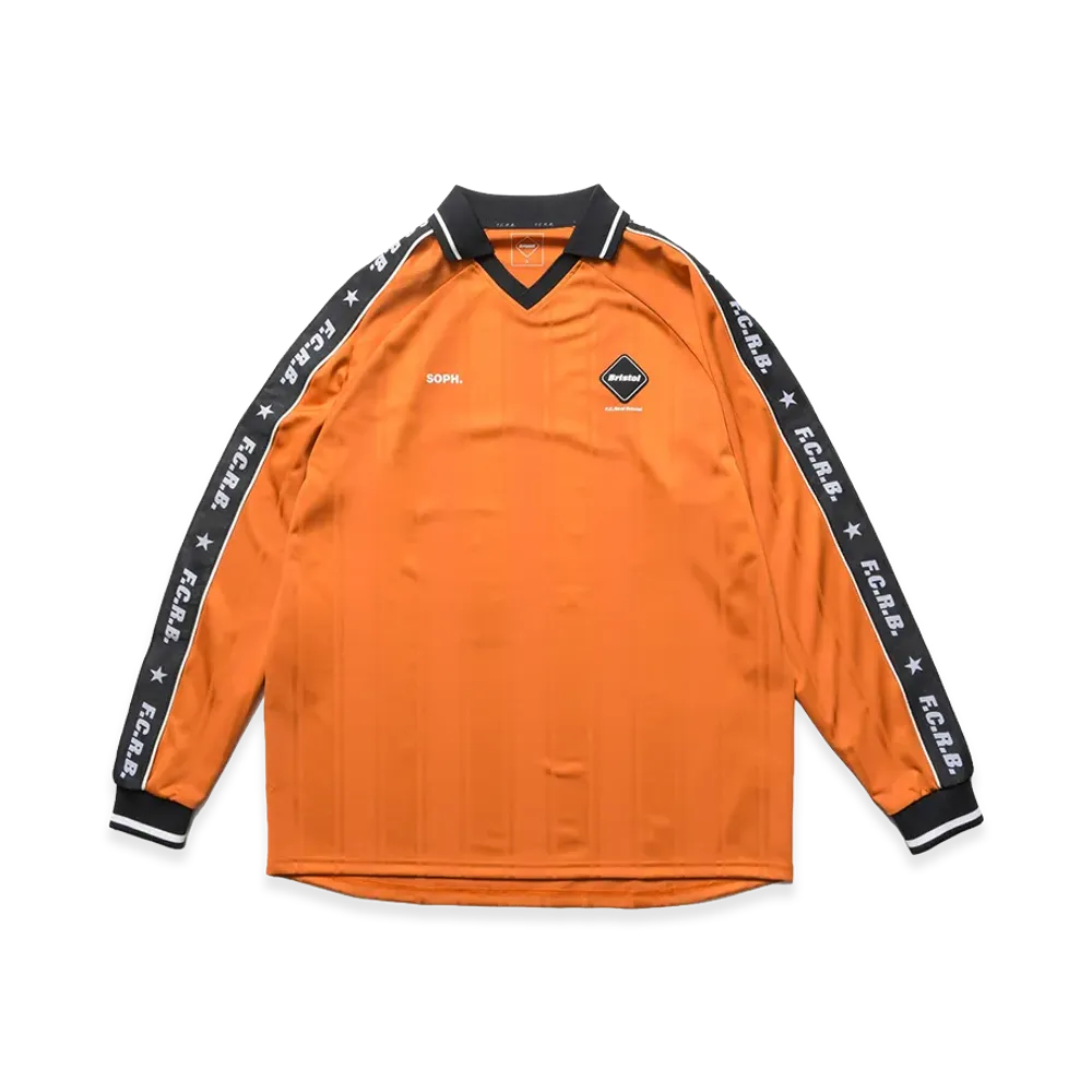 F.C.Real Bristol Shadow Weave Stripe L/S Top "Orange"