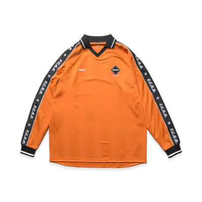F.C.Real Bristol Shadow Weave Stripe L/S Top "Orange"