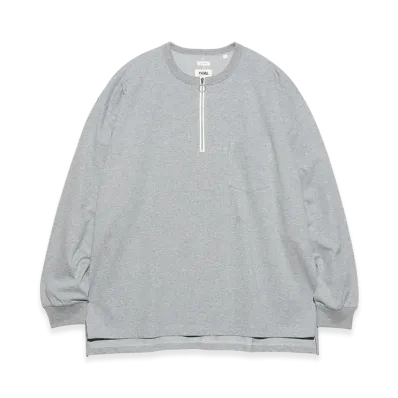 nanamica Half Zip L/S Tee "HeatherGray"