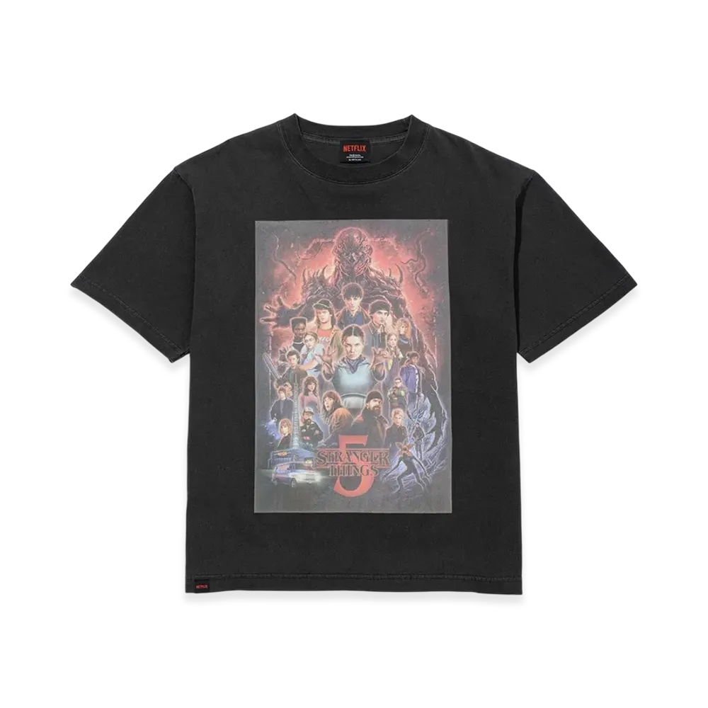 Netflix Stranger Things x V.A. Pigment S5 B Tee "Black"