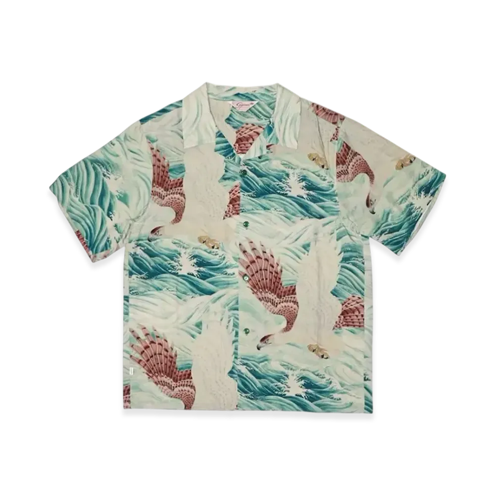 SAPEur Hataka Aloha Shirt S/S Shirt "Green"
