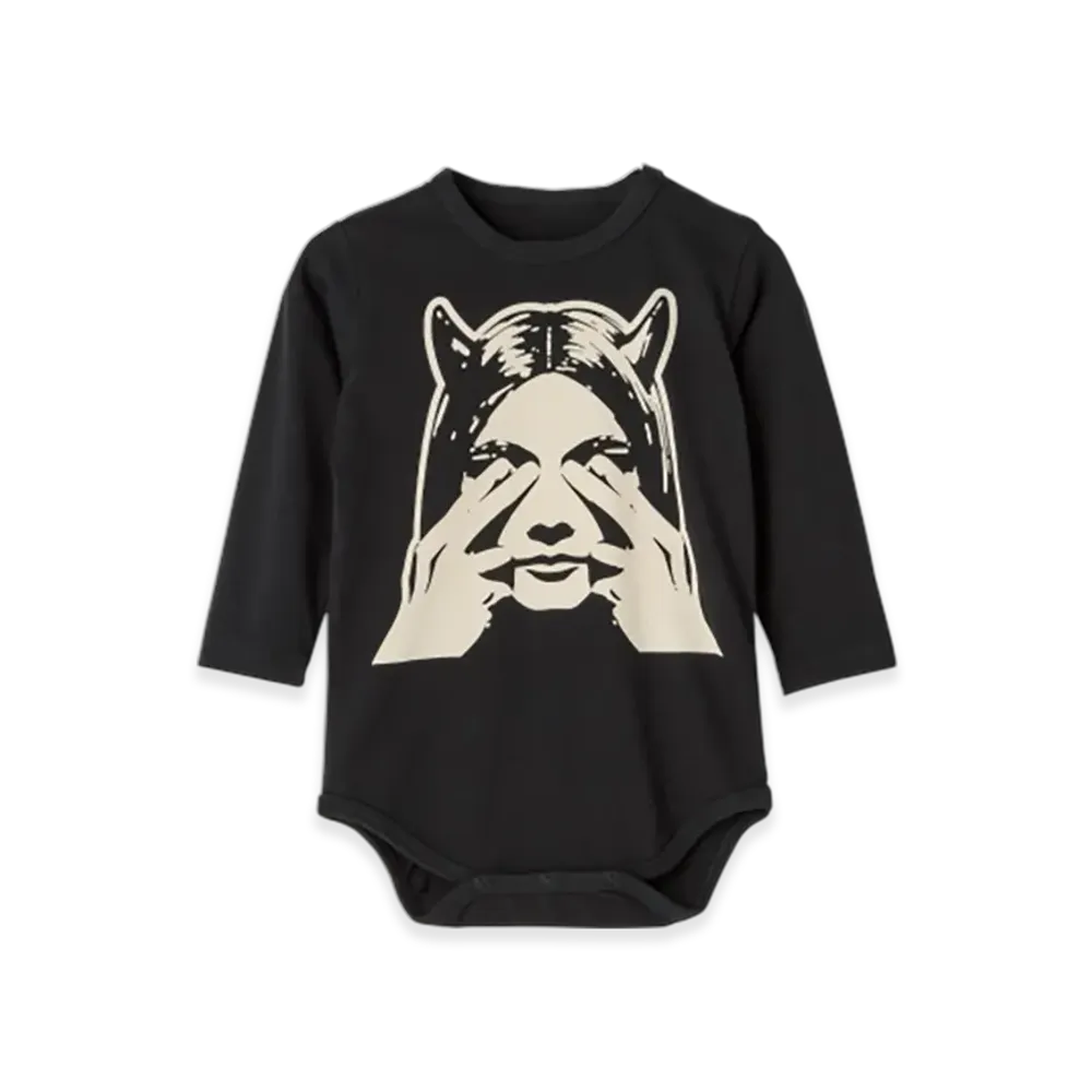 HYSTERIC GLAMOUR See No Evil Rompers "Black"