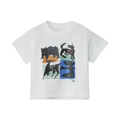 The North Face Baby Short Sleeve Animal Graphic Tee "White"