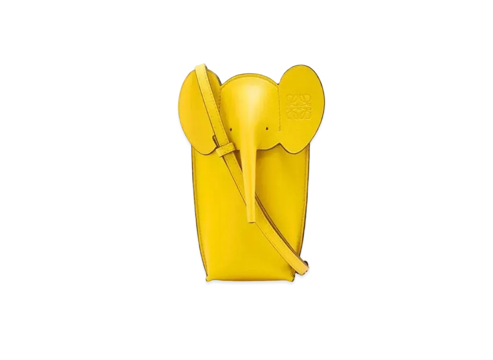 LOEWE Elephant Pocket In Classic Calfskin "Yellow"