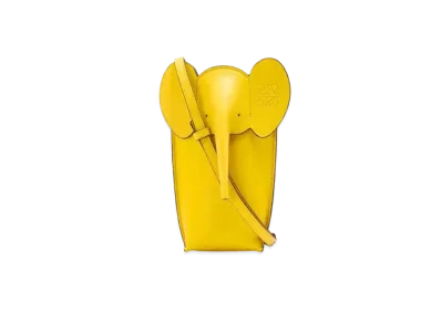 LOEWE Elephant Pocket In Classic Calfskin "Yellow"