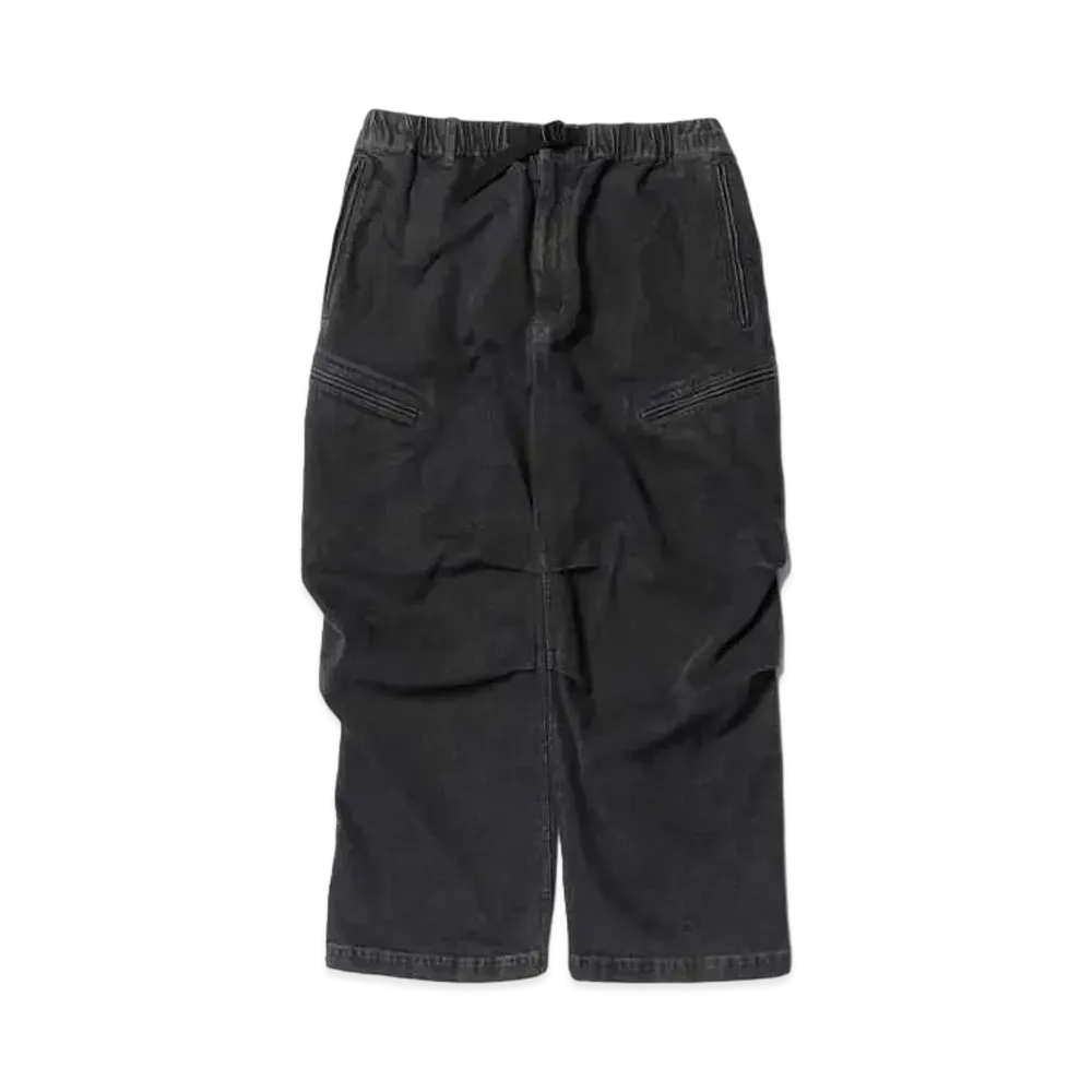 BEAMS Faded Denim Cargo Pants "Black"