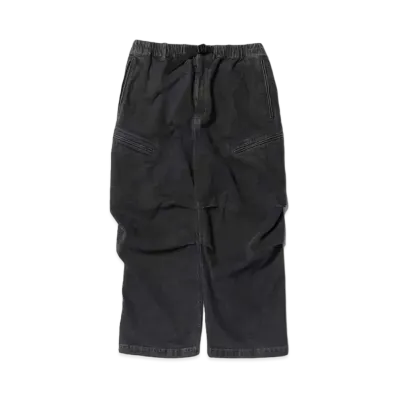BEAMS Faded Denim Cargo Pants "Black"