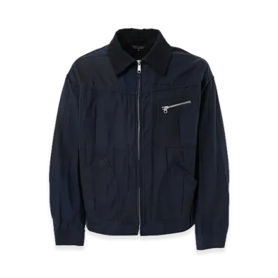 COMME des GARCONS HOMME Cotton Ester Zip Up Jacket "Navy"