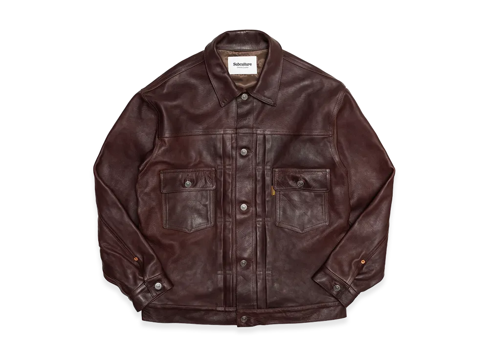 SubCulture S07XX Calfskin Leather Jacket "Brown"