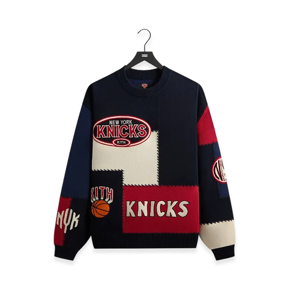 Kith x the New York Knicks Patchwork Crewneck Sweater "Nocturnal"