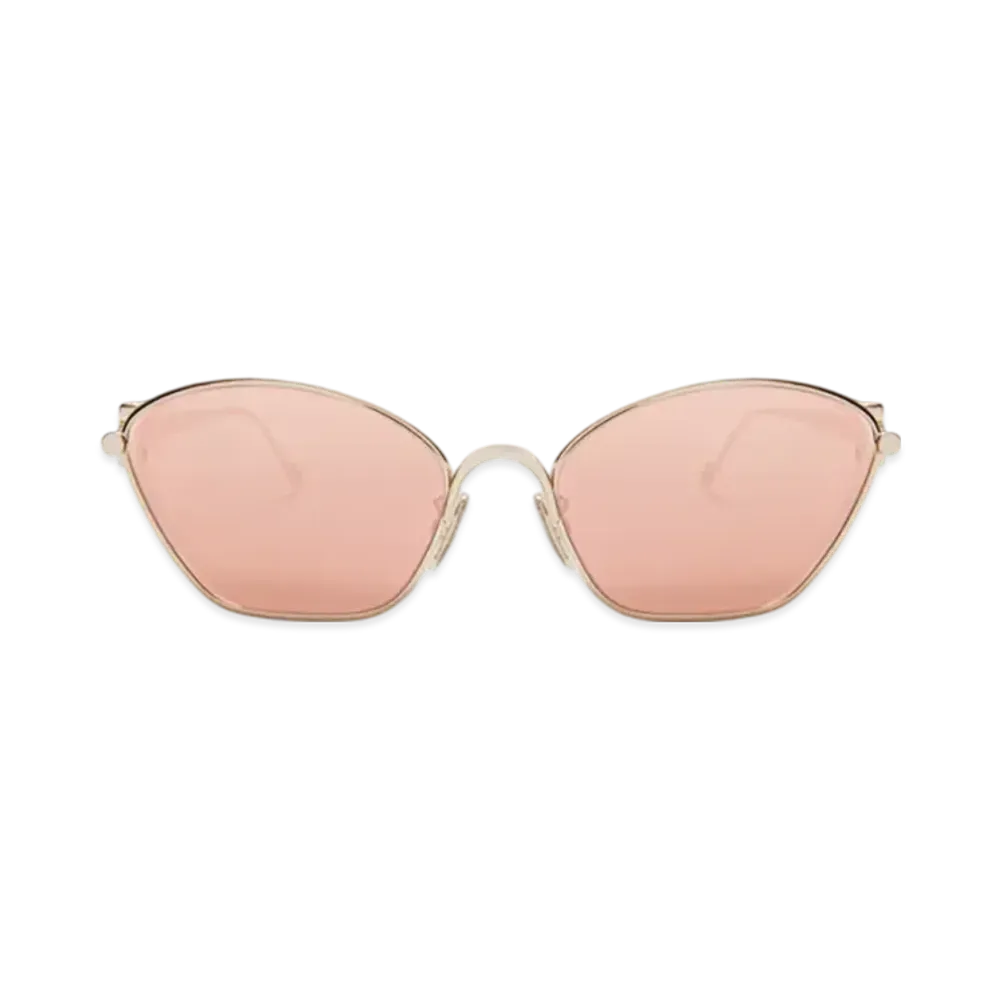LOEWE Anagram Hexagonal Sunglasses "Rose Gold"