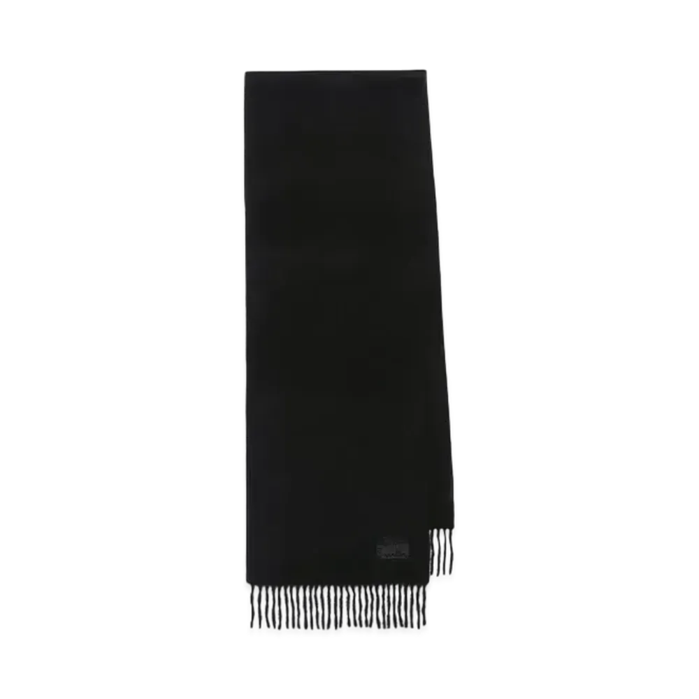 Paul Smith Cropped Logo Cashmere Scarf "Black"