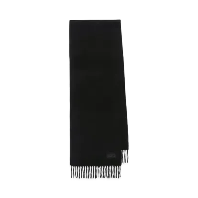 Paul Smith Cropped Logo Cashmere Scarf "Black"