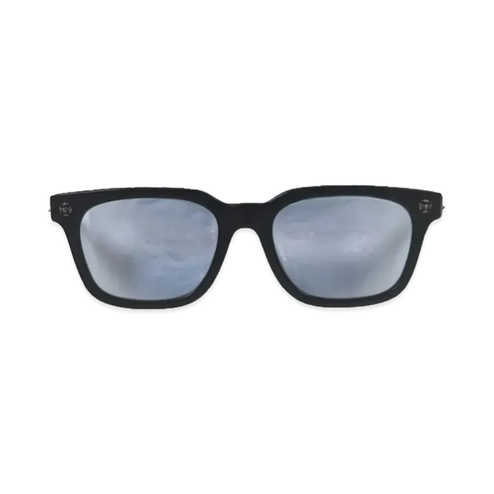 Chrome Hearts 52 19-153 COX UCKER 925 CH Plus Sunglasses "Matte Black/Blue"