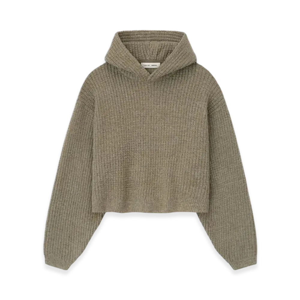 FEAR OF GOD ESSENTIALS Women's Heavy Waffle 90's Hoodie "Homestead Heather"