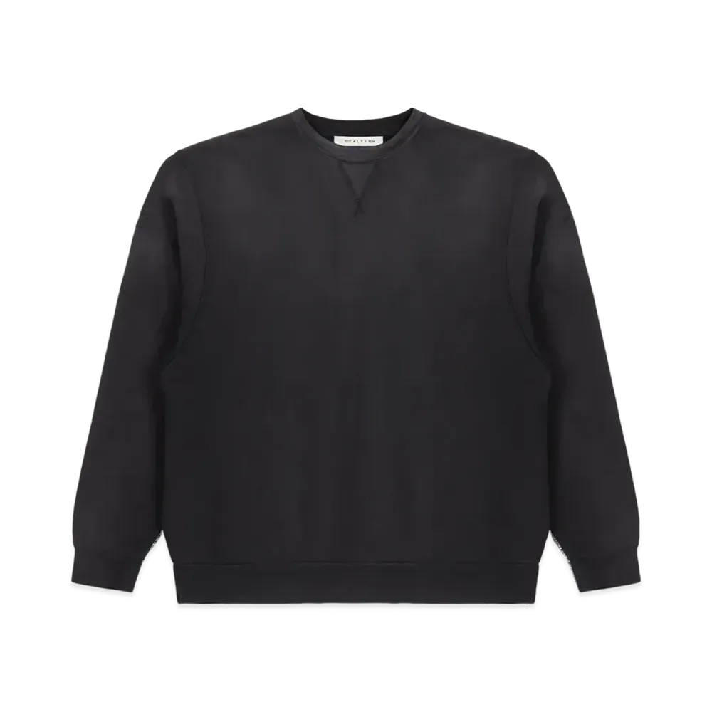 1017 ALYX 9SM Garment Dye Boxy Crewneck Sweatshirt "Black"