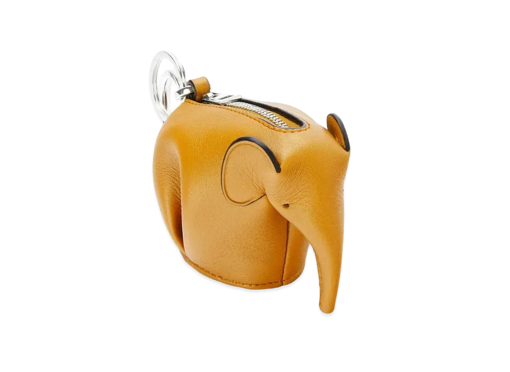 LOEWE Elephant Charm In Classic Calfskin "Narcisus Yellow"