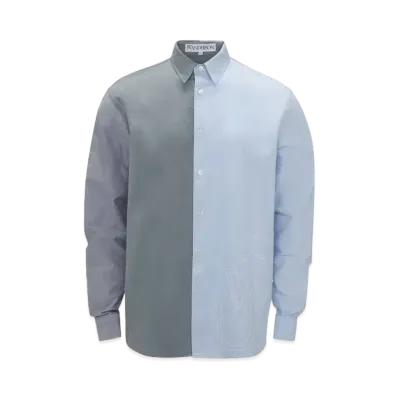 JW ANDERSON Classic Fit Patchwork Shirt "Grey"