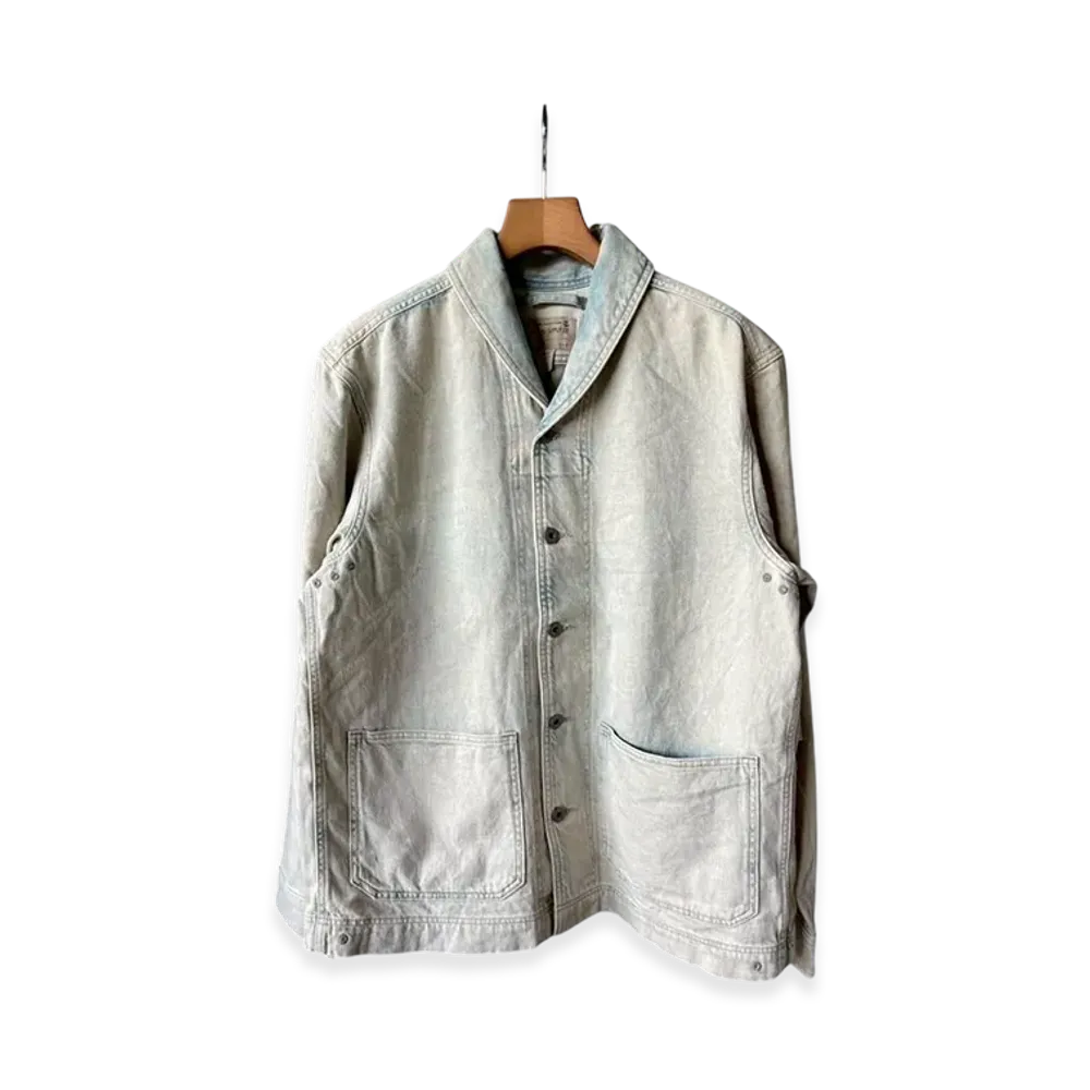 RRL Washed Indigo Selvedge Denim Overshirt "Washed"