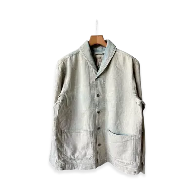 RRL Washed Indigo Selvedge Denim Overshirt "Washed"
