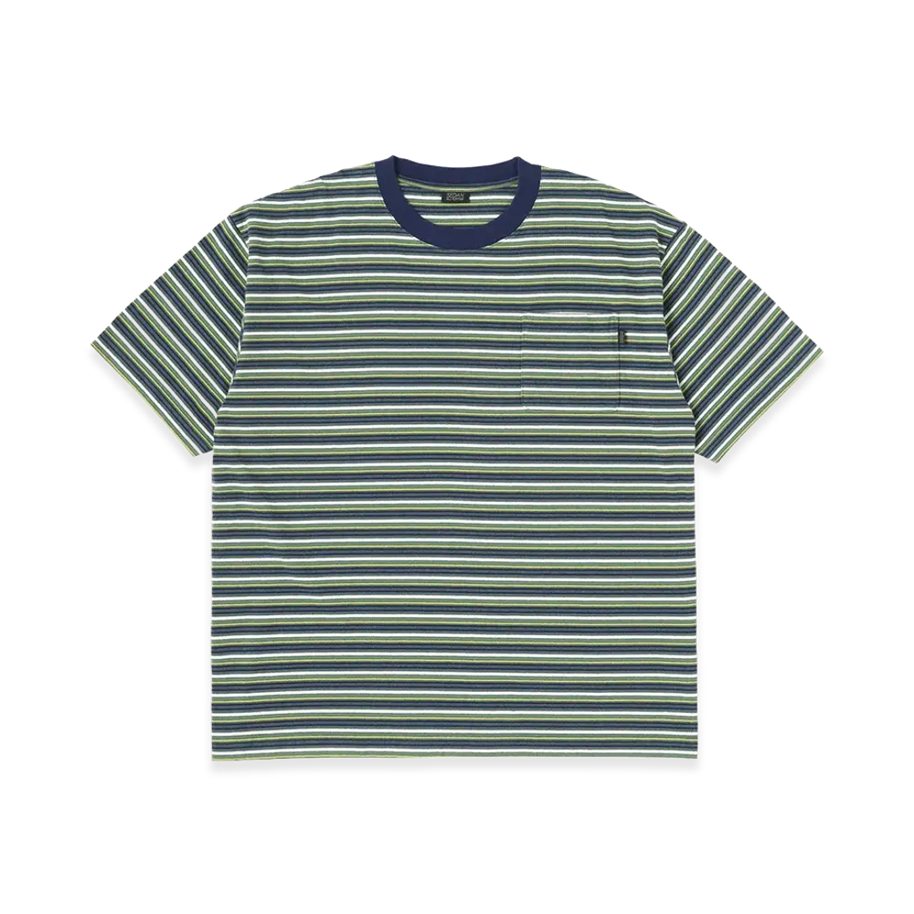 SEDAN ALL-PURPOSE Striped S/S Tee "Olive/Navy"