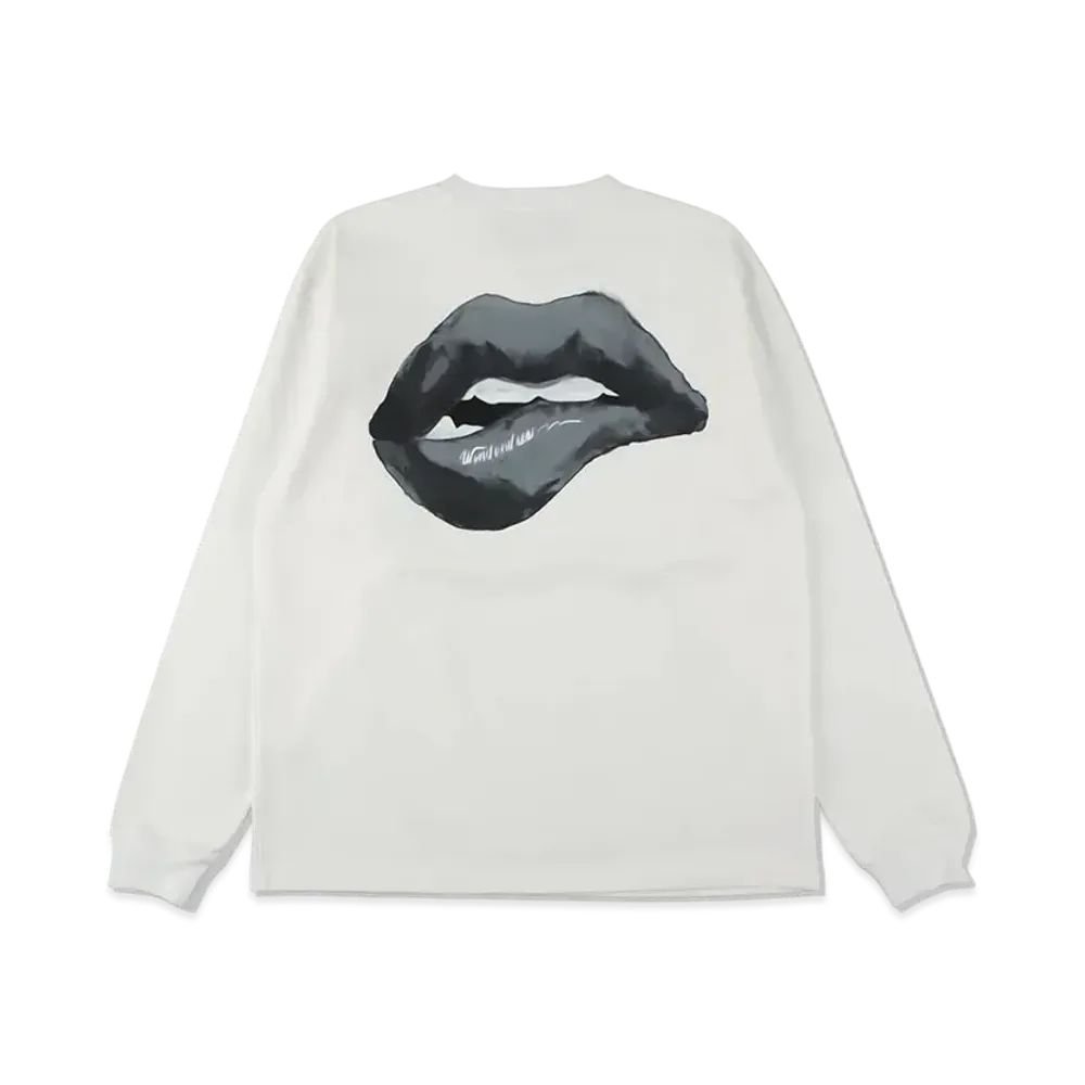 WIND AND SEA Lip L/S Tee "White Black"